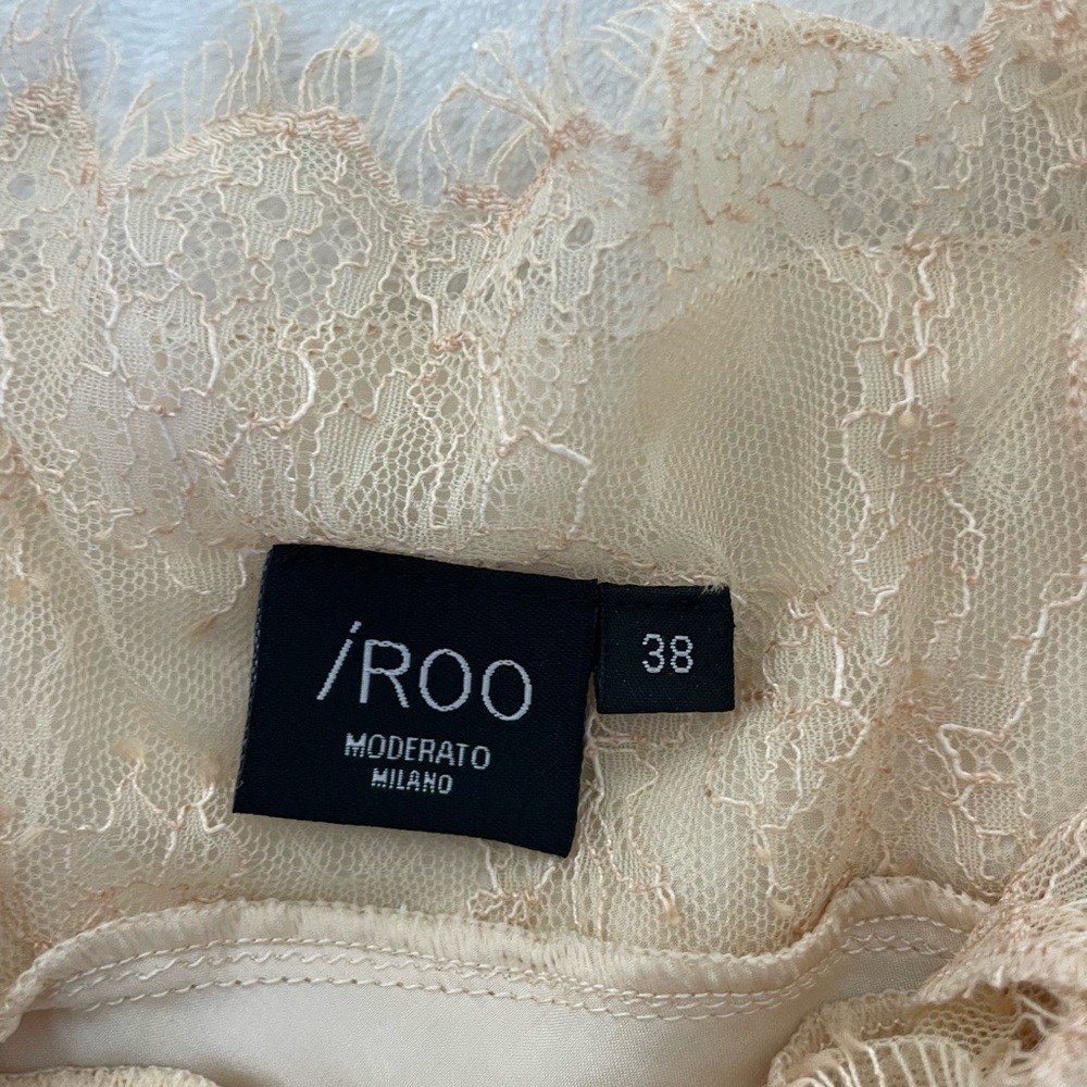 IROO Cream Satin and Lace Chemise - Picture 7 of 12